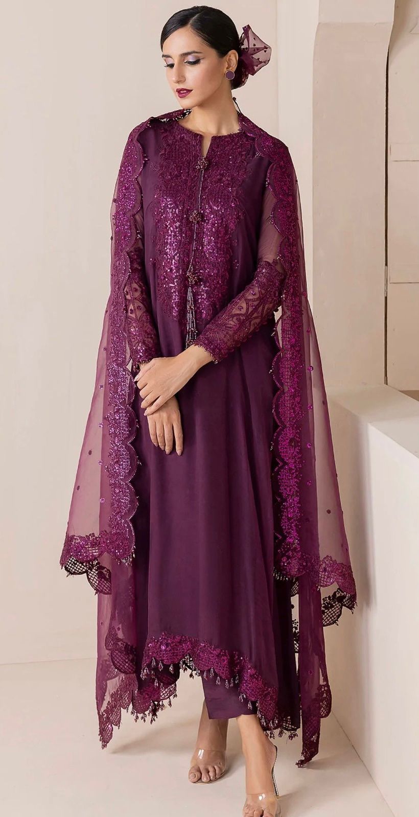 Unstitched Chiffon Embroidered 3 Piece Suit BQU-PR-839