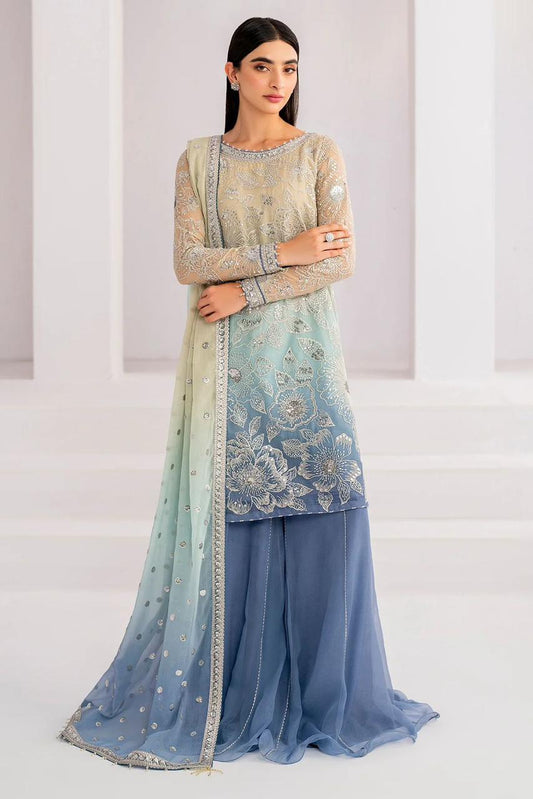 Unstitched Chiffon Embroidered 3 Piece Suit Tye &amp; Dye JZ-D3052